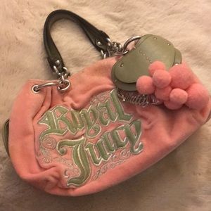 Juicy Couture pink and green handbag!